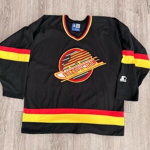 Vintage Starter Vancouver Canucks Western Conference Hockey Jersey Size XL